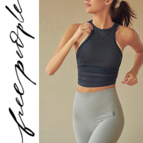 💫 FP MOVEMENT by FREE PEOPLE Very Varsity Tank in Gravelstone Small NWT - Picture 14 of 14